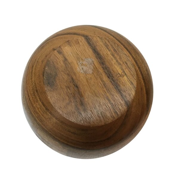 Handcrafted Wood Turned Trinket Bowl 4" X 6" - Picture 6 of 8